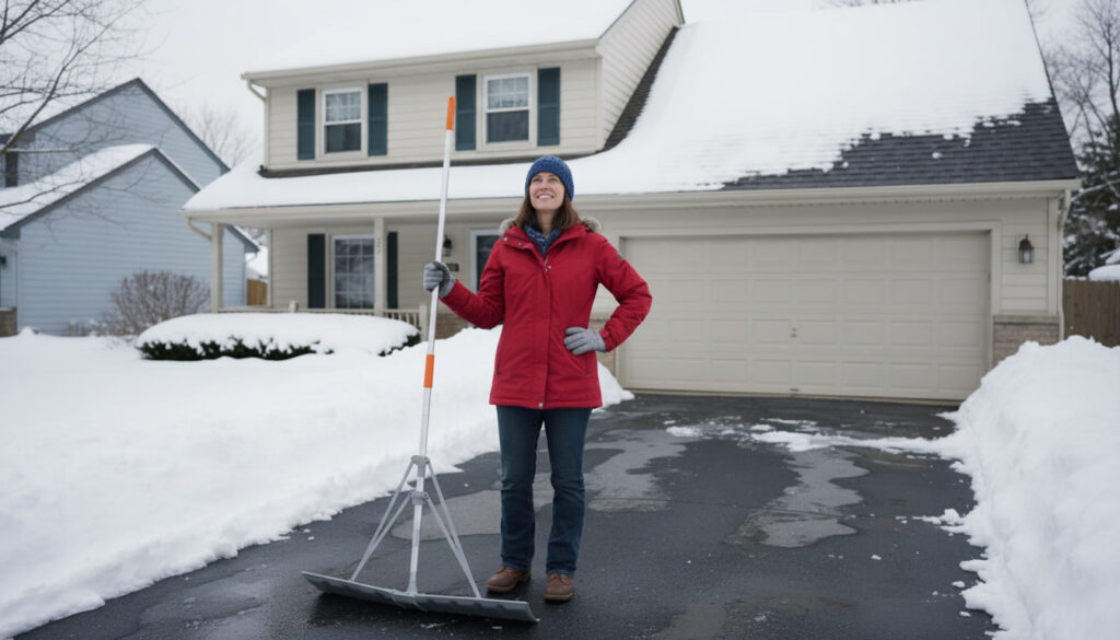 Snow Roof Rake w 16ft Pole review